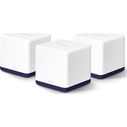 Sistema Wi-Fi Mesh Gigabit per tutta la casa Mercusys Halo H50G AC1900 (confezione da 3) Bianco/Blu