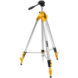Nível a laser tripé DeWALT DE0733-XJ com 3 pernas, em alumínio, preto e amarelo.