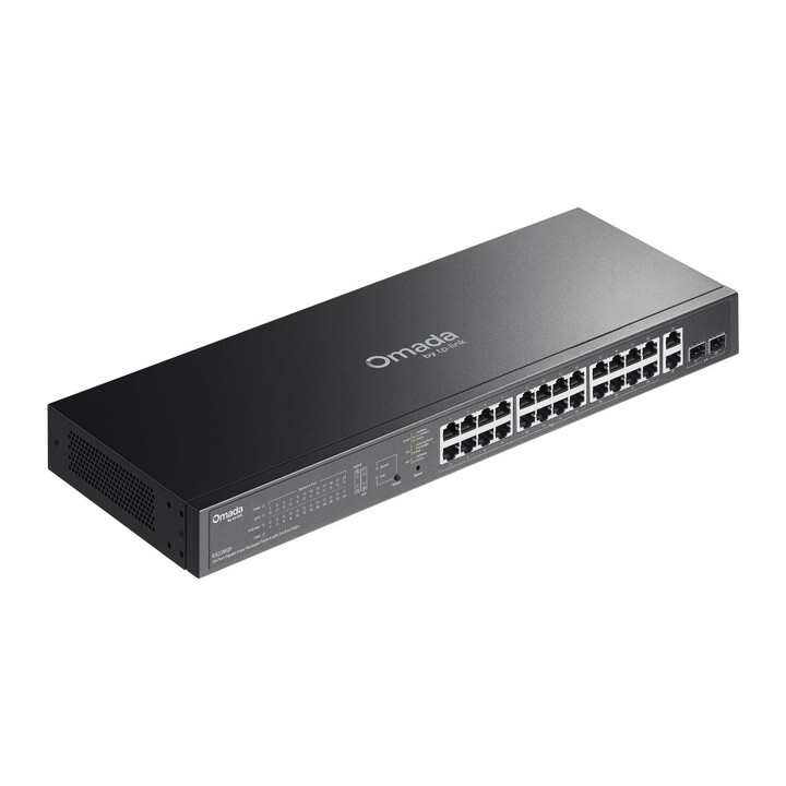 TP-Link ES228GP Managed Layer 2 Gigabit Ethernet (10/100/1000) Power over Ethernet (PoE) Switch, Black