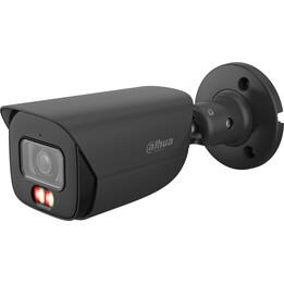 Câmara de rede tipo bullet Dahua WizSense de 4 MP com iluminação dupla inteligente e distância focal fixa, cor preta