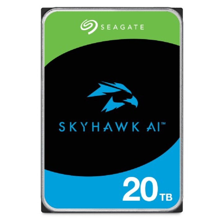 Disco rígido interno Seagate SkyHawk AI de 20 TB, 7200 RPM, 512 MB, 3,5", Serial ATA III