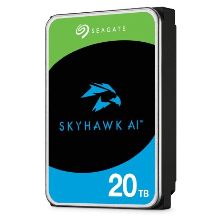 Disco rígido interno Seagate SkyHawk AI de 20 TB, 7200 RPM, 512 MB, 3,5", Serial ATA III