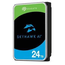 Disco rigido interno Seagate SkyHawk AI da 24 TB, 7200 RPM, 512 MB, 3,5", Serial ATA III