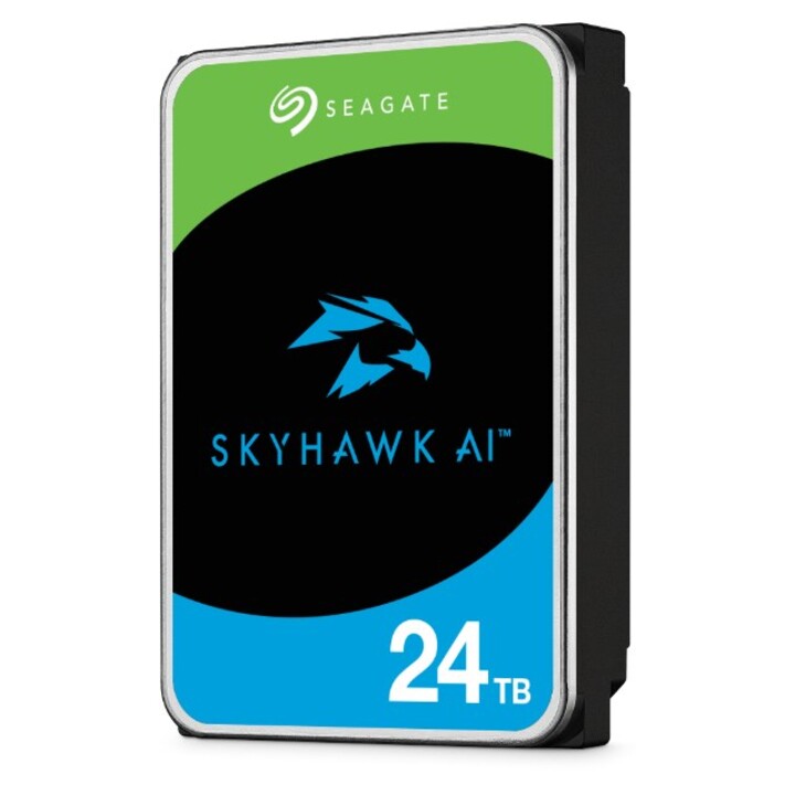 Disco rigido interno Seagate SkyHawk AI da 24 TB, 7200 RPM, 512 MB, 3,5", Serial ATA III