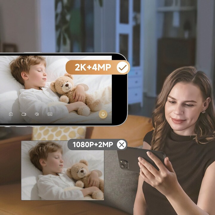 Câmera de vigilância IP branca Dreame Navo Care 1 Incam
