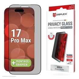 Pellicola protettiva in vetro temperato DISPLEX Privacy (10H) per Apple iPhone 17 Pro Max