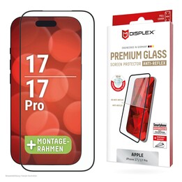 DISPLEX Vetro Premium (copertura completa) antiriflesso per Apple iPhone 17/17 Pro