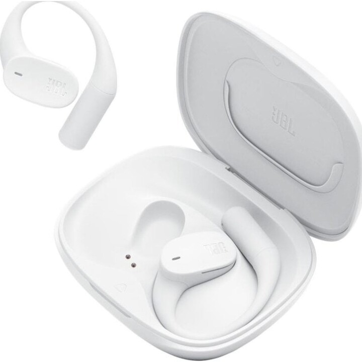 Casque sans fil Bluetooth JBL Sense Lite avec technologie OpenSound, microphone, indice de protection IP54, blanc