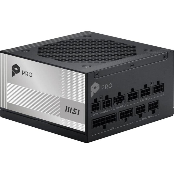 MSI PRO A1000PL PCIE5 1000W 80 Plus Platinum Modular Power Supply