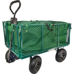 Carrinho de jardim/transporte AwTools com cobertura, 300 kg
