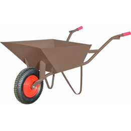 Awtools 85 l/1.5 mm construction wheelbarrow, brown