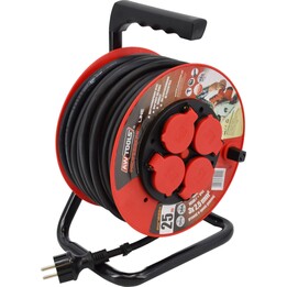 Câble de rallonge AwTools Professional en bobine de 50 m, 3 x 1,5 mm², 16 A / 3 680 W / IP44