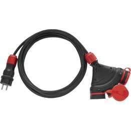 Rallonge AwTools extra-longue de 10 m, 3 x 2,5 mm², 3 prises, IP54, 16 A/4 000 W
