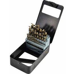 AwTools Cobalt Drill Bit Set for Metal, 25 Pieces / 1-13 mm /