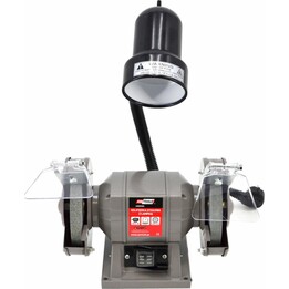 AwTools 150 mm/300 W Tischschleifmaschine mit Lampe