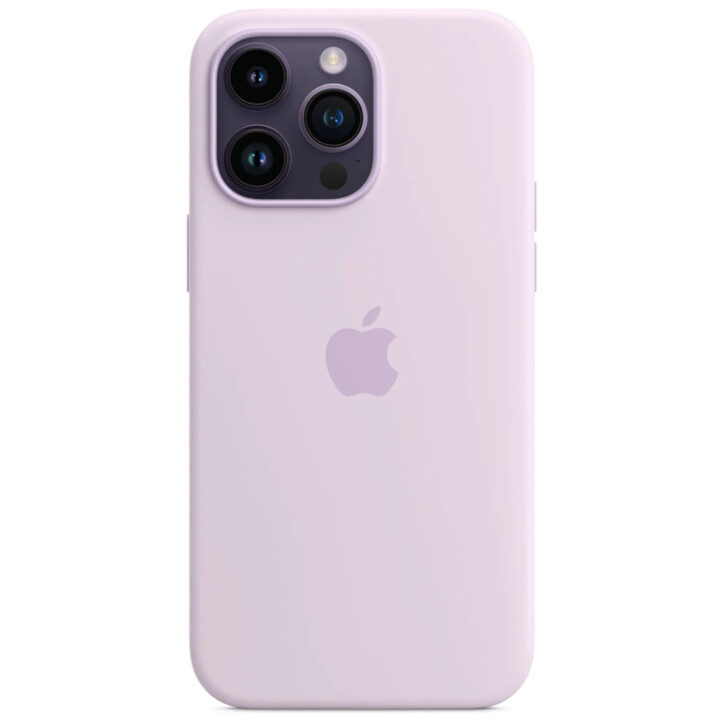 Funda para iPhone 14 Pro Max de silicona con MagSafe lila
