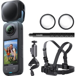 Pacote de câmera de ação Insta360 X4 8K 360 para bicicleta