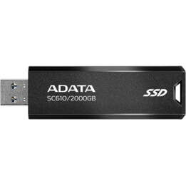 ADATA SC610 - Unidad flash de estado sólido USB 3.2 Gen 2 USB-A de hasta 550/500 MB/s (SC610-2000G-CBK/RD)