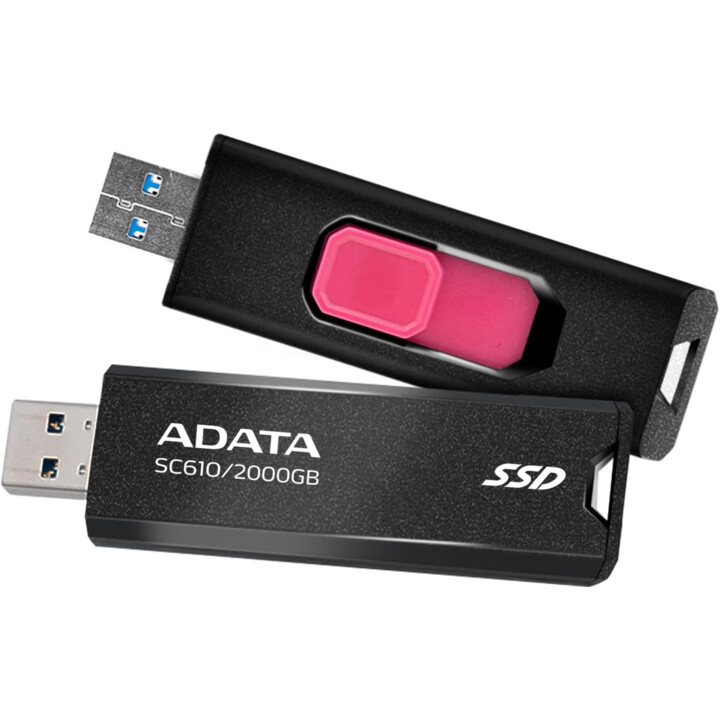 ADATA SC610 - Pen USB 3.2 Gen 2 USB-A com velocidade de até 550/500 MB/s (SC610-2000G-CBK/RD)
