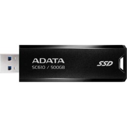 Unidade de memória flash externa Adata SC610 de 500 GB, USB 3.2 Gen 2, USB-A, com velocidades de até 550/500 MB/s