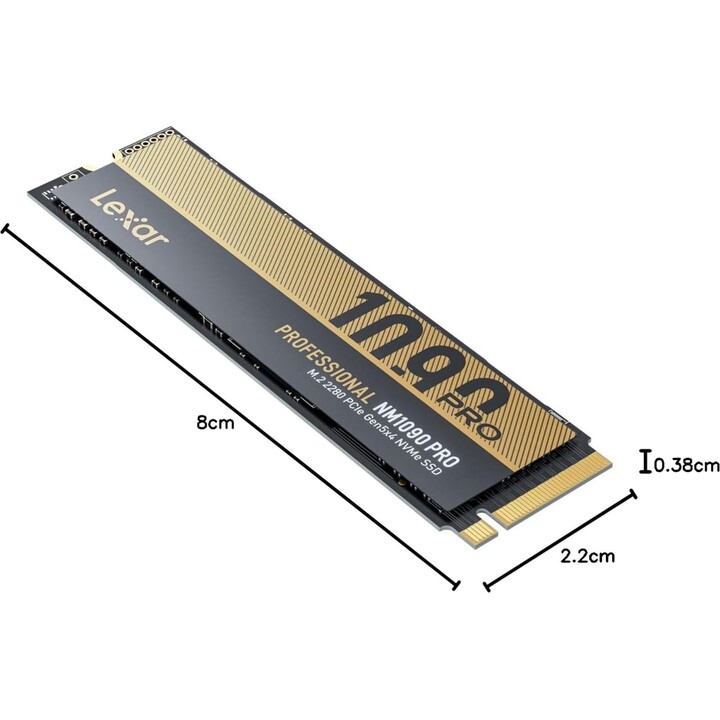 Disco duro interno Lexar SSD NVMe PCIe 5.0 Gen5 1TB NM1090 Pro