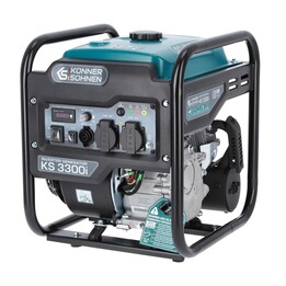 Könner & Söhnen KS 3300I Motor-Generator 3000 W 7 l Benzin Schwarz, Türkis
