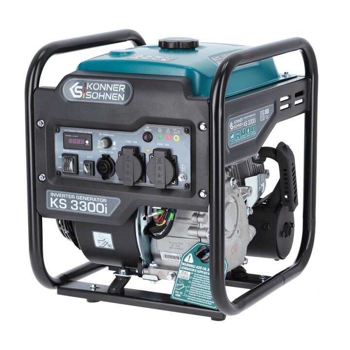 Könner & Söhnen KS 3300I groupe électrogène 3000 W 7 L Essence Noir, Bleu