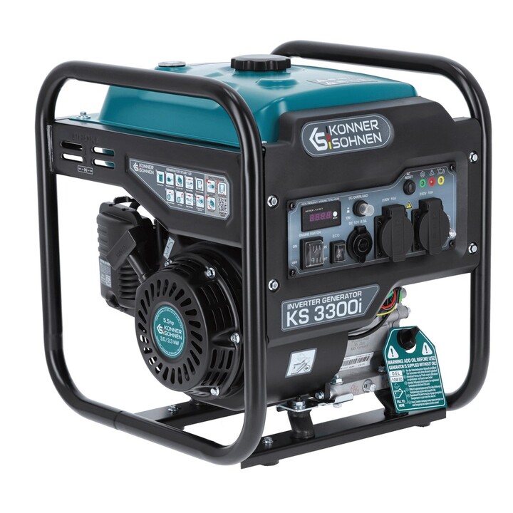 Könner & Söhnen KS 3300I groupe électrogène 3000 W 7 L Essence Noir, Bleu