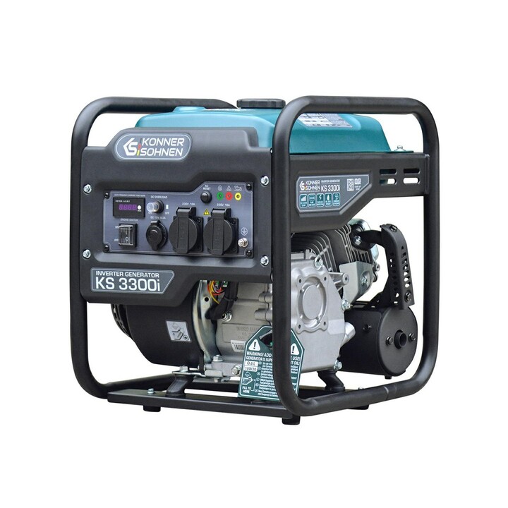 Könner & Söhnen KS 3300I groupe électrogène 3000 W 7 L Essence Noir, Bleu