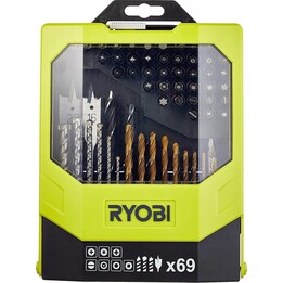 127471 Set di punte da trapano RYOBI, 69 pezzi