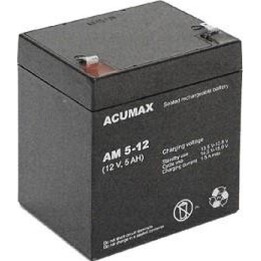12 V, 5 Ah, VRLA/AM5-12T2 Acumax Emu-Batterie
