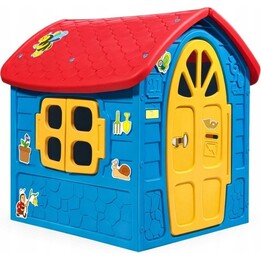 Set da giardino con grande casetta da gioco per bambini, blu, modello 5075