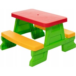 Conjunto de mesa e banco de jardim infantil Dorex, verde, modelo 5067
