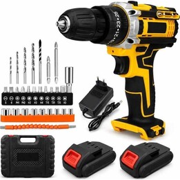 Perceuse sans fil Extralink Tools jaune + 2 batteries
