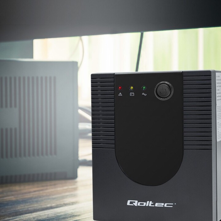 Qoltec 53775 alimentation d'énergie non interruptible Interactivité de ligne 1,2 kVA 720 W 4 sortie(s) CA