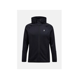 Moletom com zíper Peak Performance Rider Essentials - Preto/Preto Tamanho: M