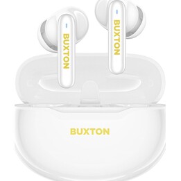 Buxton BTW 7200 White Tuya - Fones de ouvido intra-auriculares sem fio com estojo de carregamento, branco
