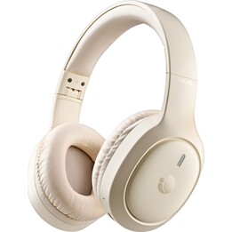 Fones de ouvido sem fio NGS Arctica Tempest com microfone, Bluetooth e na cor bege.
