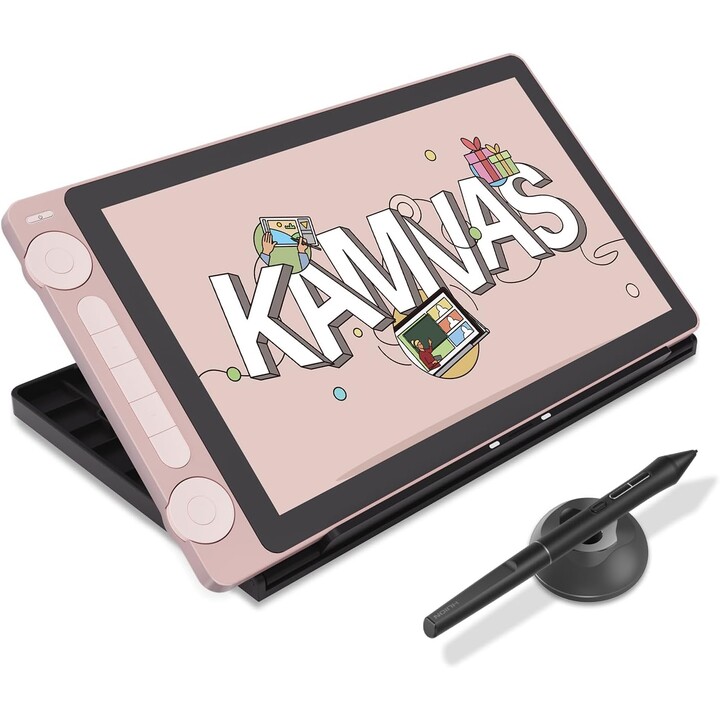 Huion Kamvas 13 Gen 3 13,3 Ecrã Tátil com Caneta, Cor-de-rosa