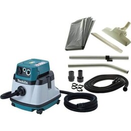 Aspirador de cilindro Makita, para sólidos e líquidos, com saco de pó, 25 L, 73 dB