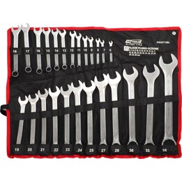 Conjunto de chaves combinadas AwTools de 25 peças /6 mm-36 mm/ Linha Preta