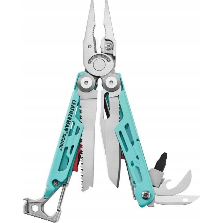 Herramienta multiusos Leatherman Signal - Aguamarina