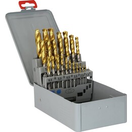 Set di punte da trapano NWKA da 1-13 mm, 25 pezzi, HSSE, acciaio inossidabile stagnato
