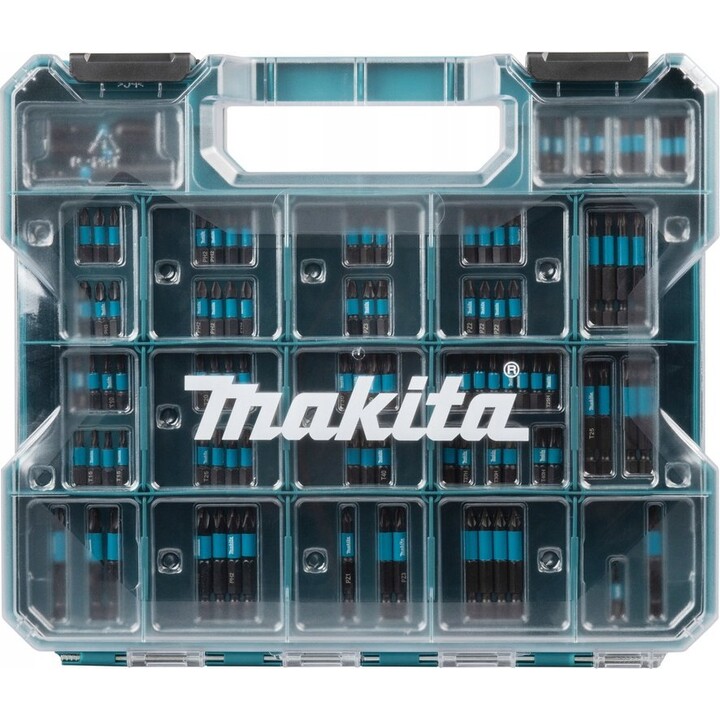 Conjunto de pontas e chaves de soquete Makita, 100 peças