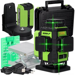 Laser, nível 4D DEDRA MC0908, feixe verde, díodos Sharp
