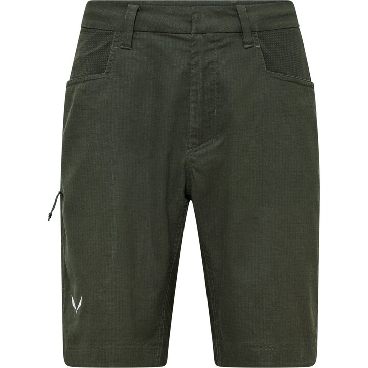 Spodenki wspinaczkowe Salewa Agner Hemp Ripstop Shorts - dark olive rozmiar: m