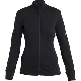 Felpa da donna a maniche lunghe con zip Icebreaker Merino 260 Quantum IV - Nera Taglia: L