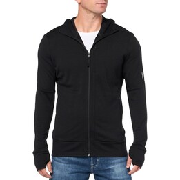 Icebreaker Merino 260 Quantum IV LS Zip-Up Hoodie - Black Size: M