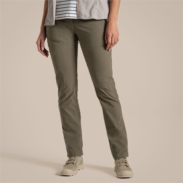 Calça de caminhada feminina Craghoppers NosiLife Pro III - Verde Oliva Selvagem Tamanho: P