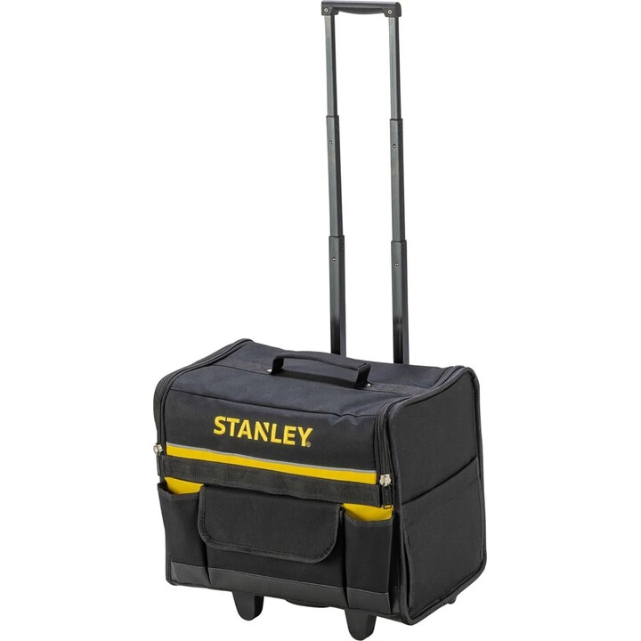 Stanley 1-97-515 - Mala rígida com rodas, 44,5 x 25,5 x 42 cm, preta/cinzenta